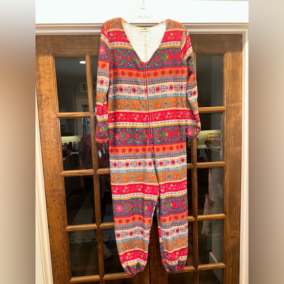 EUC Natural Life Size Small Women’s Oversized Colorful Pattern Striped Jumpsuit‎ - Picture 1 of 10